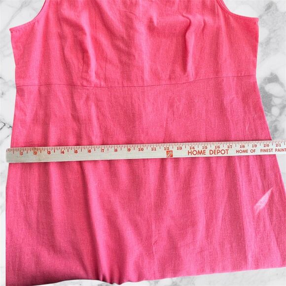 Vintage K-Studio 2 Piece Maxi Dress & Jacket Set Linen Embroidered Coral Pink Lg - Picture 15 of 16